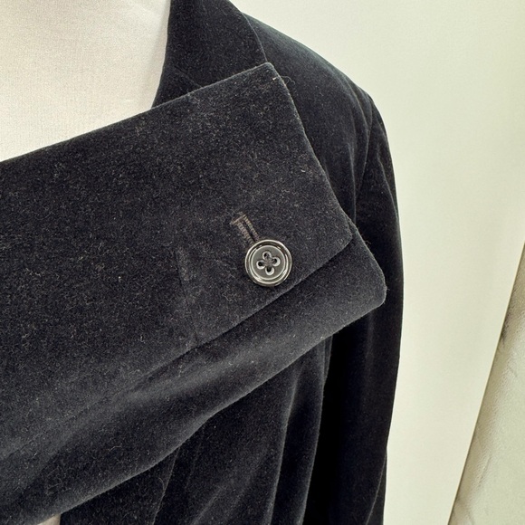 Banana Republic Black Velvet One Button Blazer-size 12 - Picture 6 of 8